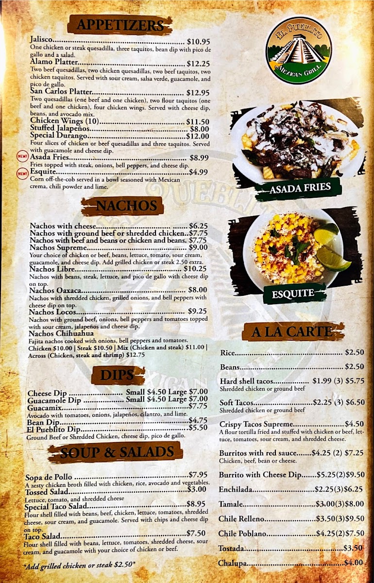 El Pueblito Mexican Restaurant Menu - Image 3